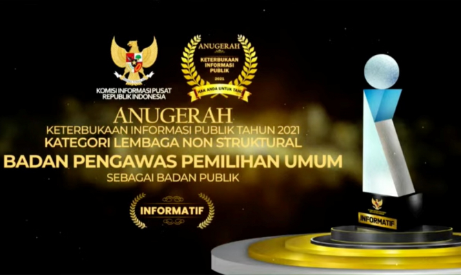 Skor 98,5, Bawaslu Raih Penghargaan Keterbukaan Informasi Publik untuk Kali Keempat