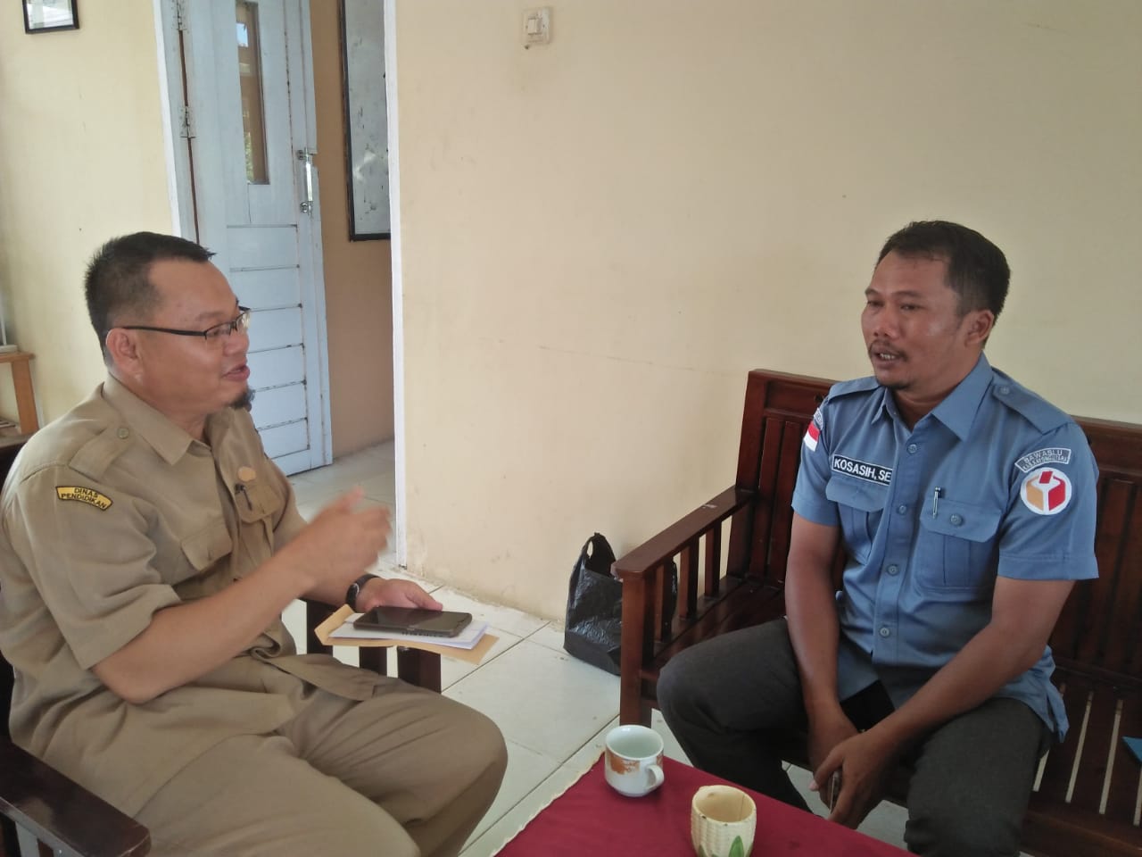 SAMBUTAN BAIK PLT KEPALA SEKOLAH SMP NEGERI 1 SUKADANA TENTANG AGENDA SOSIALISASI BAWASLU