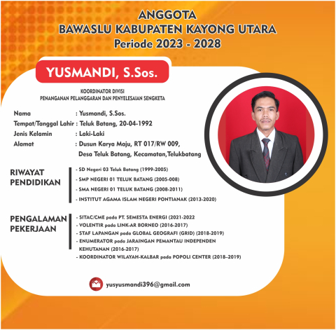 Anggota Bawaslu Kabupaten Kayong Utara