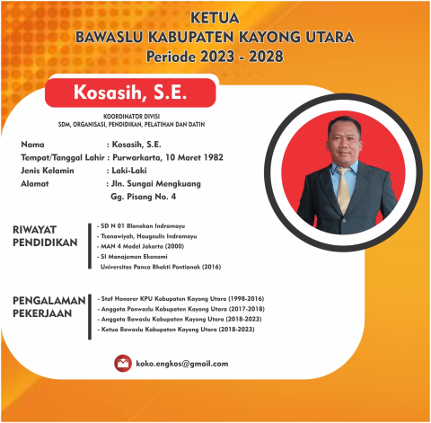 Ketua Bawaslu Kabupaten Kayong Utara