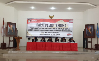 Rapat Pleno Penetapan Perolehan Kursi Partai Politik dan Calon Terpilih Anggota DPRD Kabupaten Kayong Utara pada Pemilu Tahun 2019